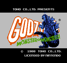 Godzilla - Monster of Monsters! (Europe) Title Screen